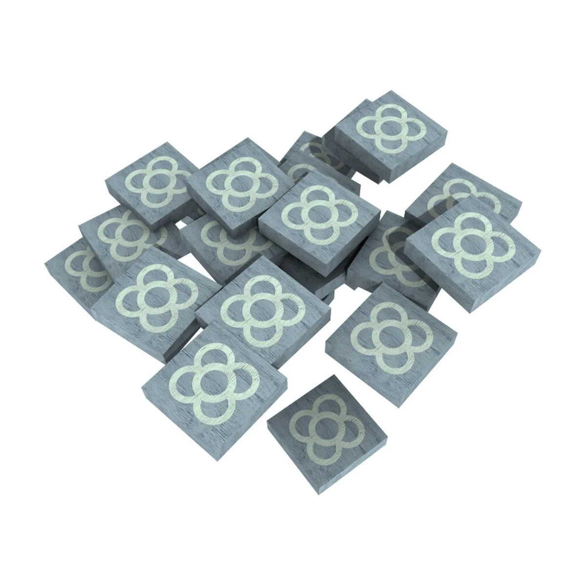 Barcelona Upgrade Pack engraved wooden cobblestone tokens for the Barcelona board game accessory pack