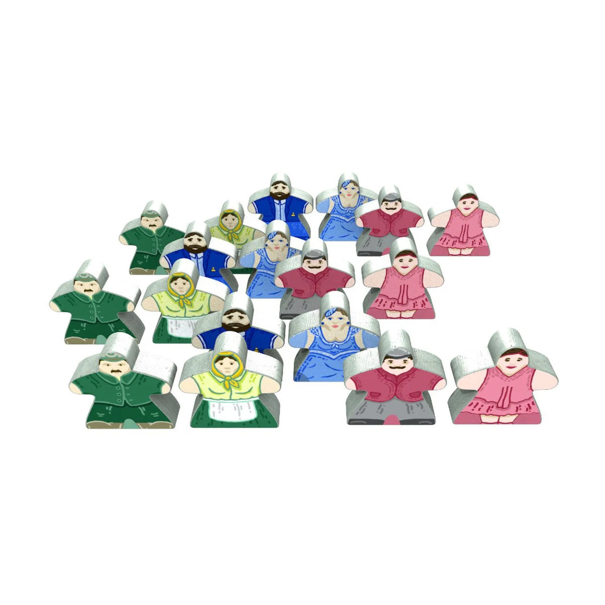 Barcelona Upgrade Pack premium wooden citizen meeples for upgrading the Barcelona board game components