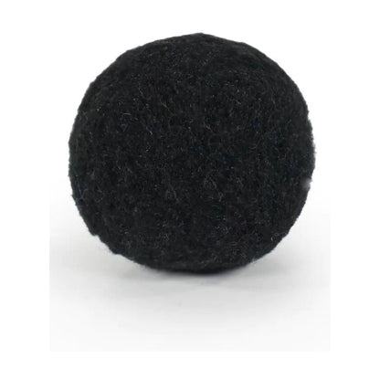 Black Battersea Pounce fabric cat ball on a white background