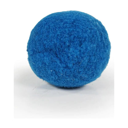 Light-blue Battersea Pounce fabric cat ball on a white background