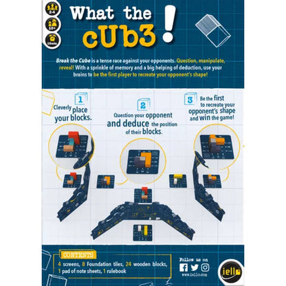 Break the Cube box back showing deduction gameplay and components