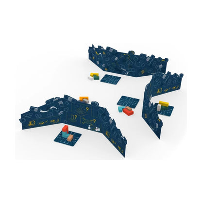 Break the Cube gameplay setup with player screens and hidden block structures