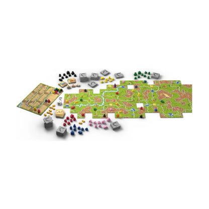 Carcassonne Big Box 2025 gameplay layout with tiles and meeples