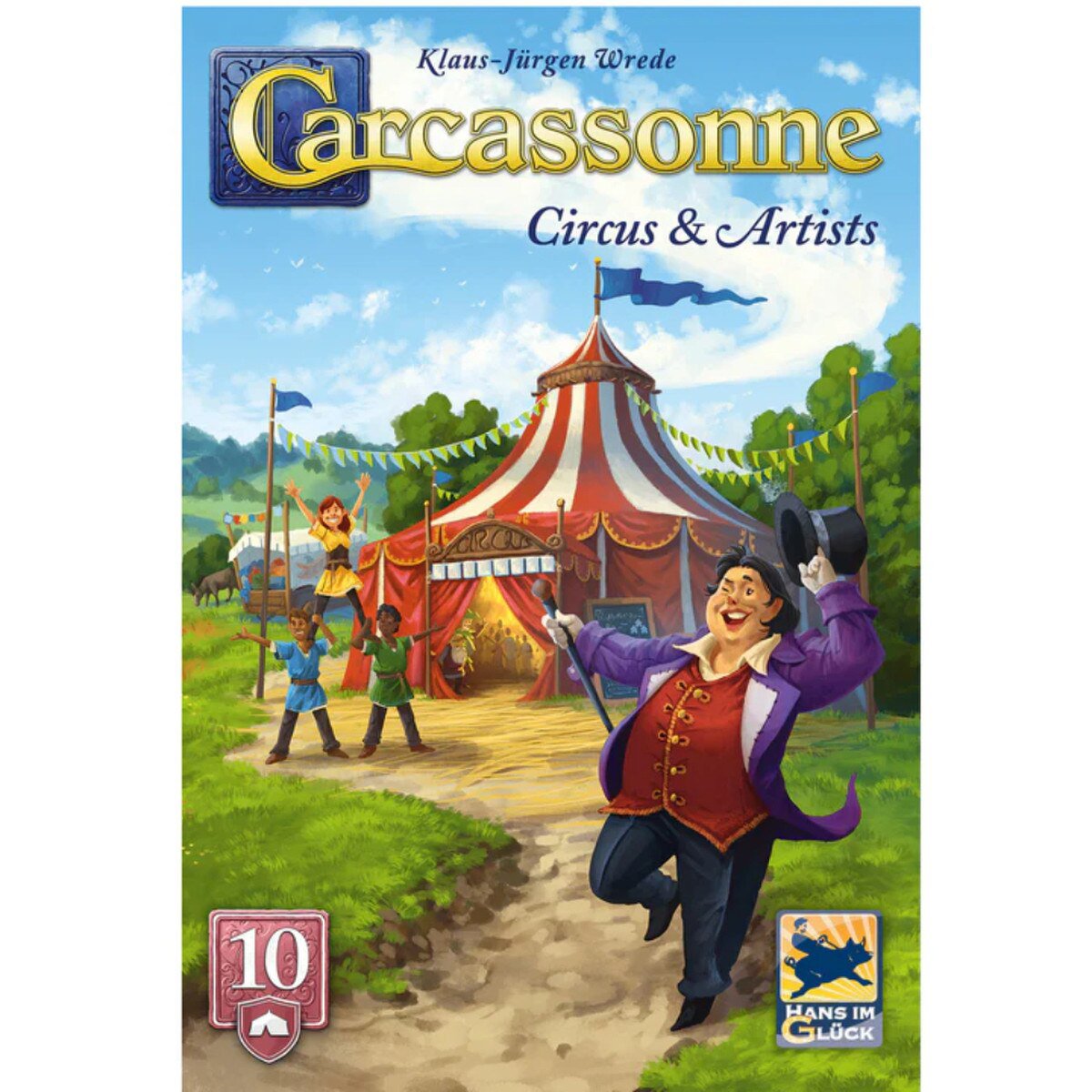 Carcassonne V3.1 Expansion 10 Circus and Artists front box art board game expansion