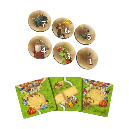 Carcassonne V3.1 Expansion 10 Circus and Artists tiles and performer scoring tokens