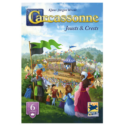 Carcassonne Jousts & Crests Expansion 6 front cover artwork with tournament scene