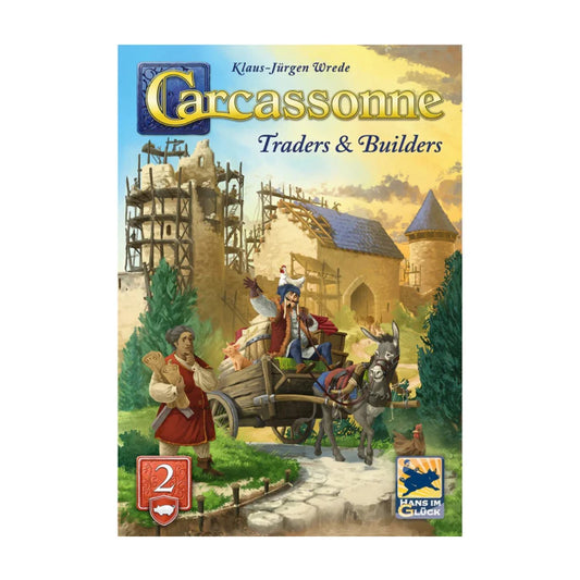 Carcassonne V3.1 Traders and Builders Expansion 2 front artwork for the Carcassonne tile laying board game