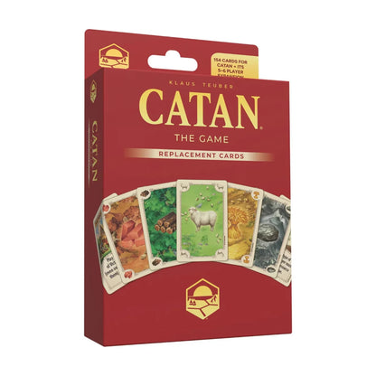 Front of CATAN 6th Edition replacement cards pack with resource cards shown