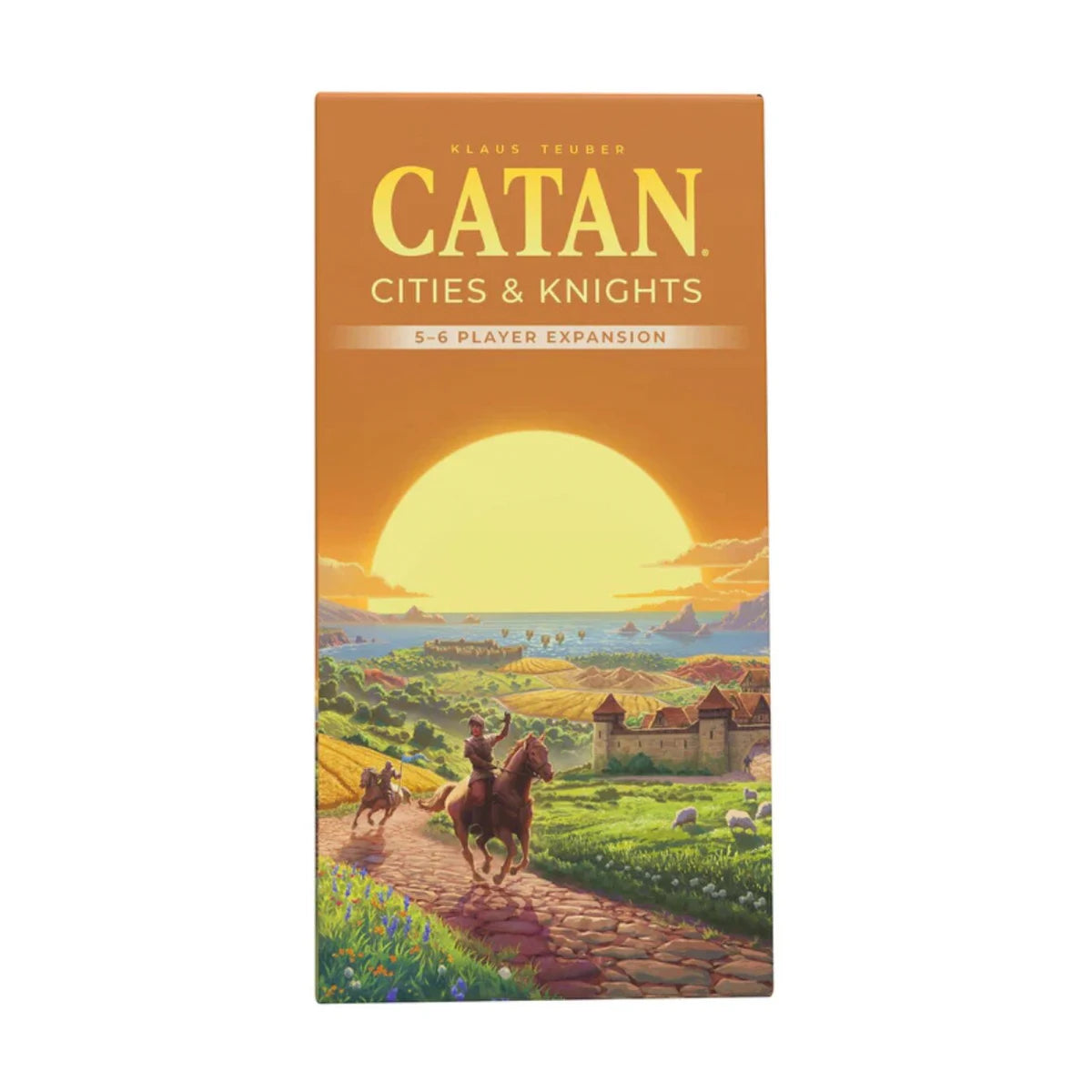 CATAN Cities and Knights 5 to 6 Player Expansion front box for expanding the 6th Edition game