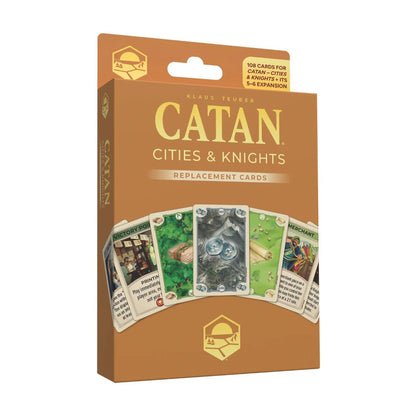 CATAN 6th Edition Cities & Knights replacement cards front pack with commodity and progress cards