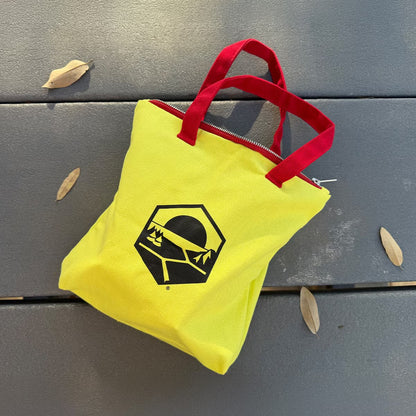 CATAN Zip Edition reusable yellow travel bag for portable board game storage