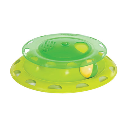 Catstages Catnip Chase Track Cat Toy with green circular track and spinning ball