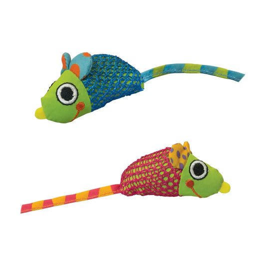 Catstages Catnip Chew Mice dental cat toy 2 pack