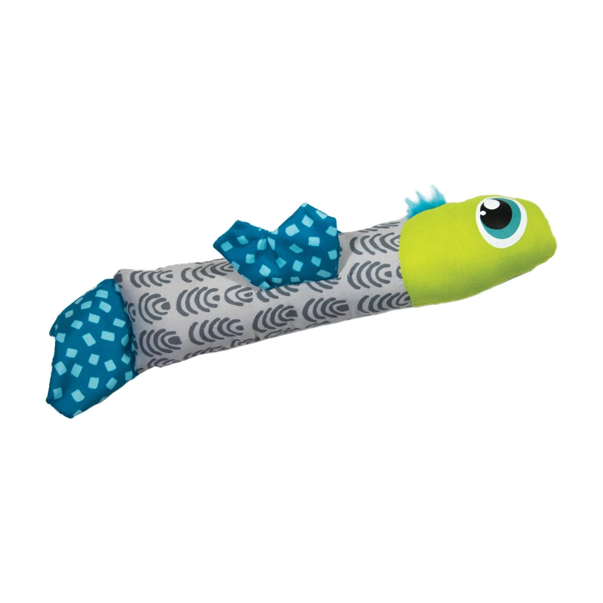 Catstages Catnip Crunch Fish grey catnip fish toy on white background