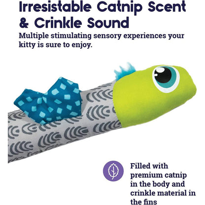 Catstages Catnip Crunch Fish toy with premium catnip body and crinkle fins