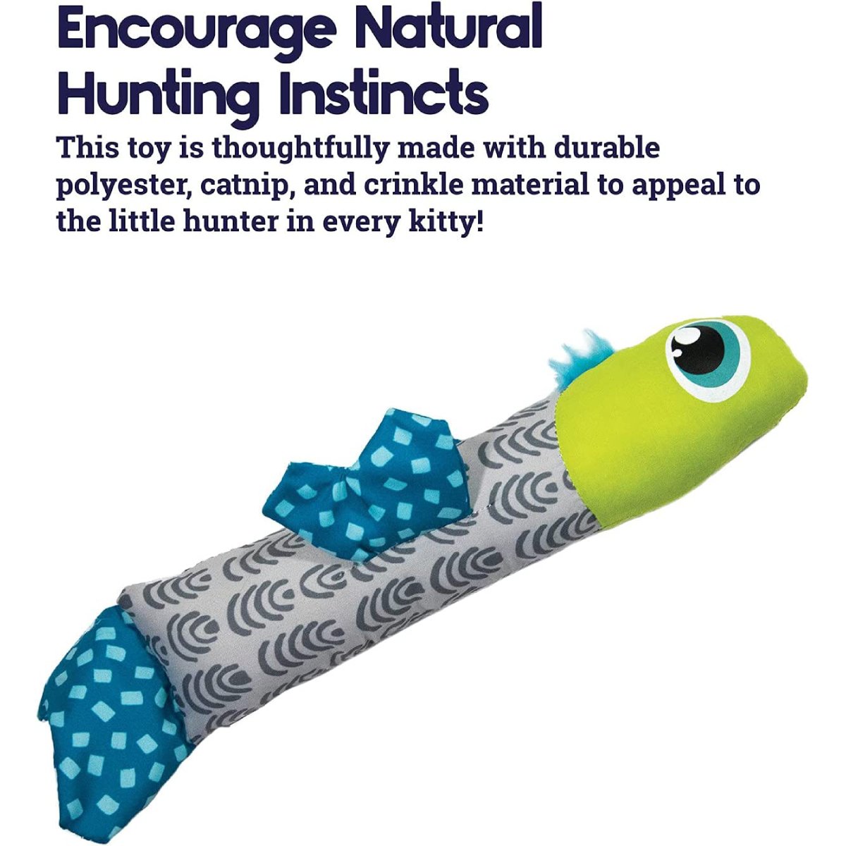Catstages Catnip Crunch Fish cat toy designed for natural hunting play