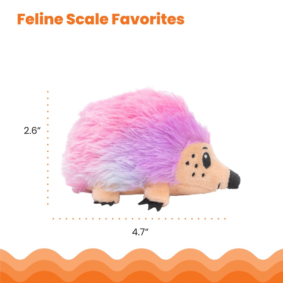 Catstages Catnip Plushies Hedgehog plush catnip cat toy size guide