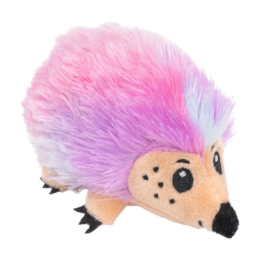 catstages Catnip Plushies Hedgehog plush catnip cat toy with pink and purple fluffy body
