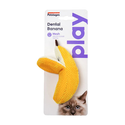 Catstages Dental Banana catnip dental chew toy in packaging for cats