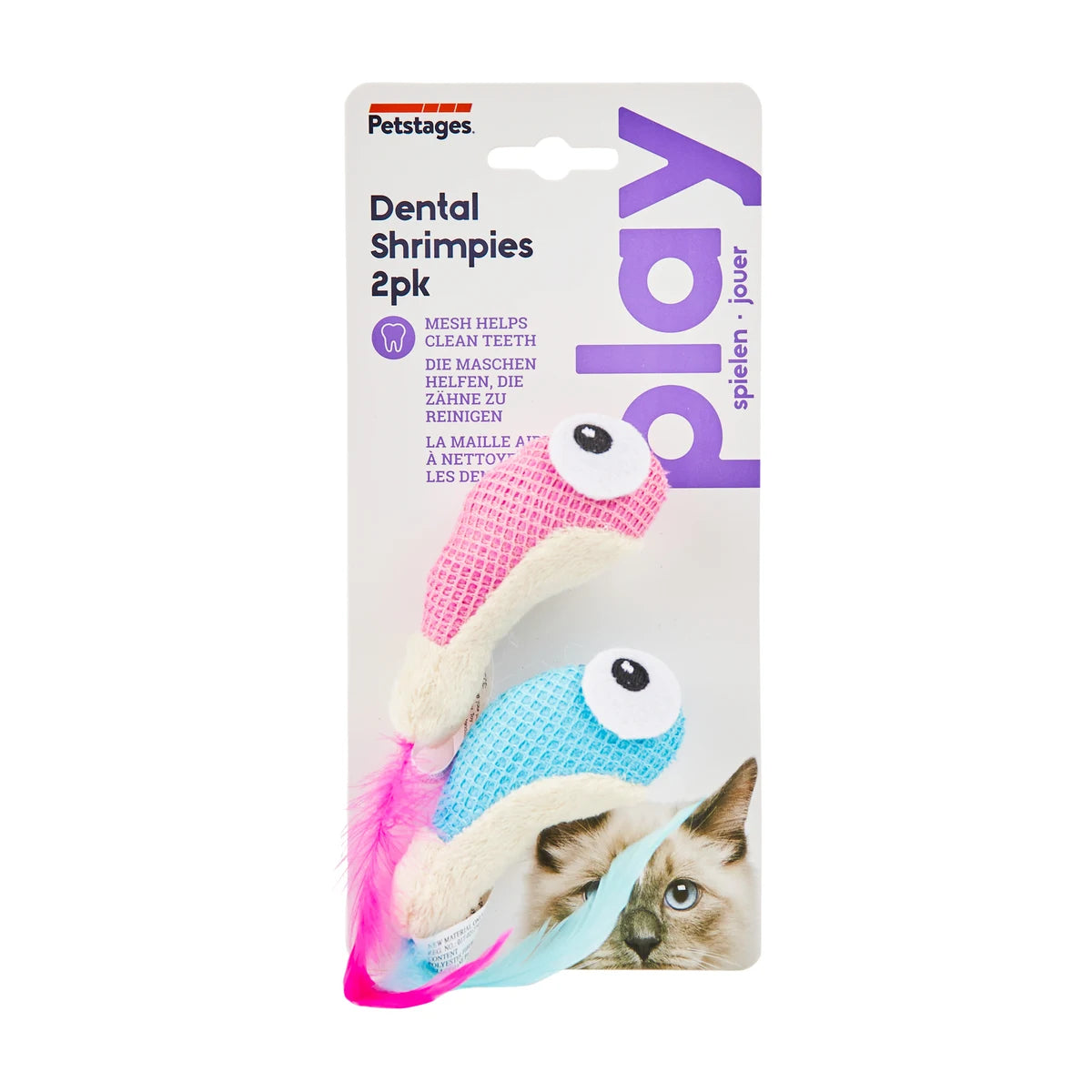 Catstages Dental Shrimpies 2 pack in Petstages packaging