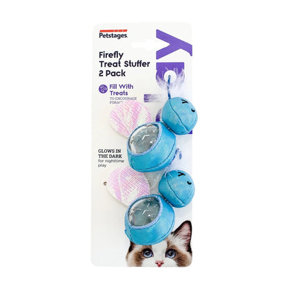 Catstages Firefly Treat Stuffer 2 pack treat dispensing cat toy in packaging