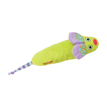 Catstages Green Magic Mightie Mouse green catnip cat toy on white background