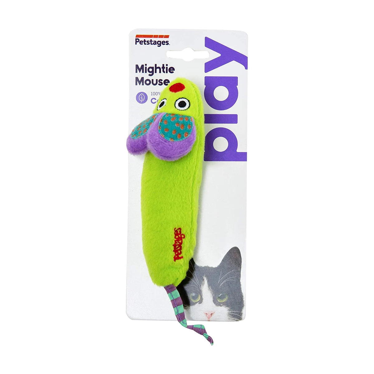 Catstages Green Magic Mightie Mouse catnip cat toy in packaging