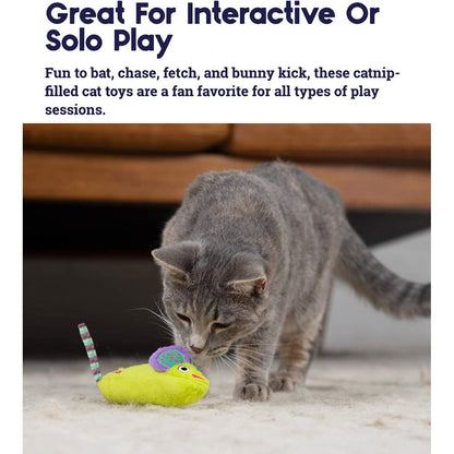 Catstages Green Magic Mightie Mouse cat toy for interactive or solo play