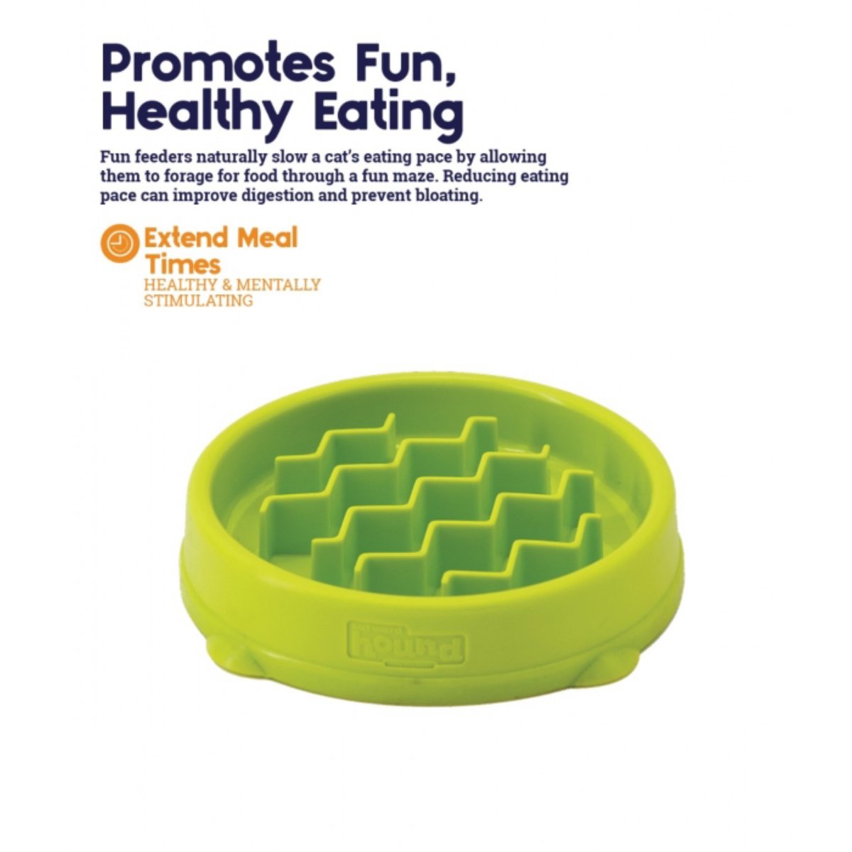 Catstages slow feeder cat bowl designed to promote slower healthy eating