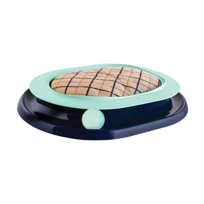 Catstages Lay 'N Play Cat Track Toy with reversible burlap cushion