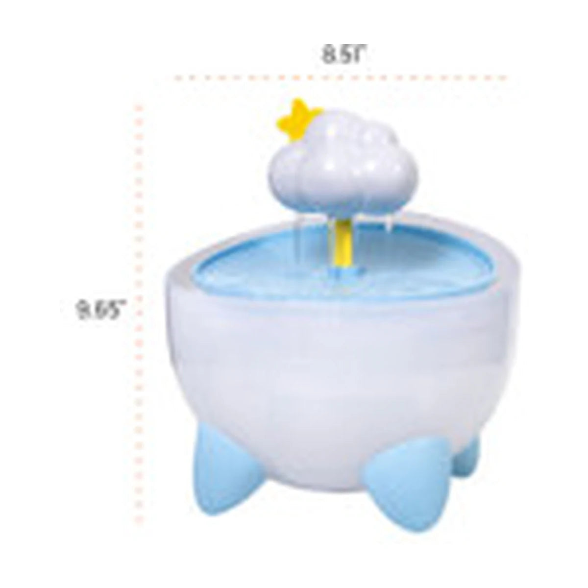 Catstages Purrfect Rain Water Fountain size guide