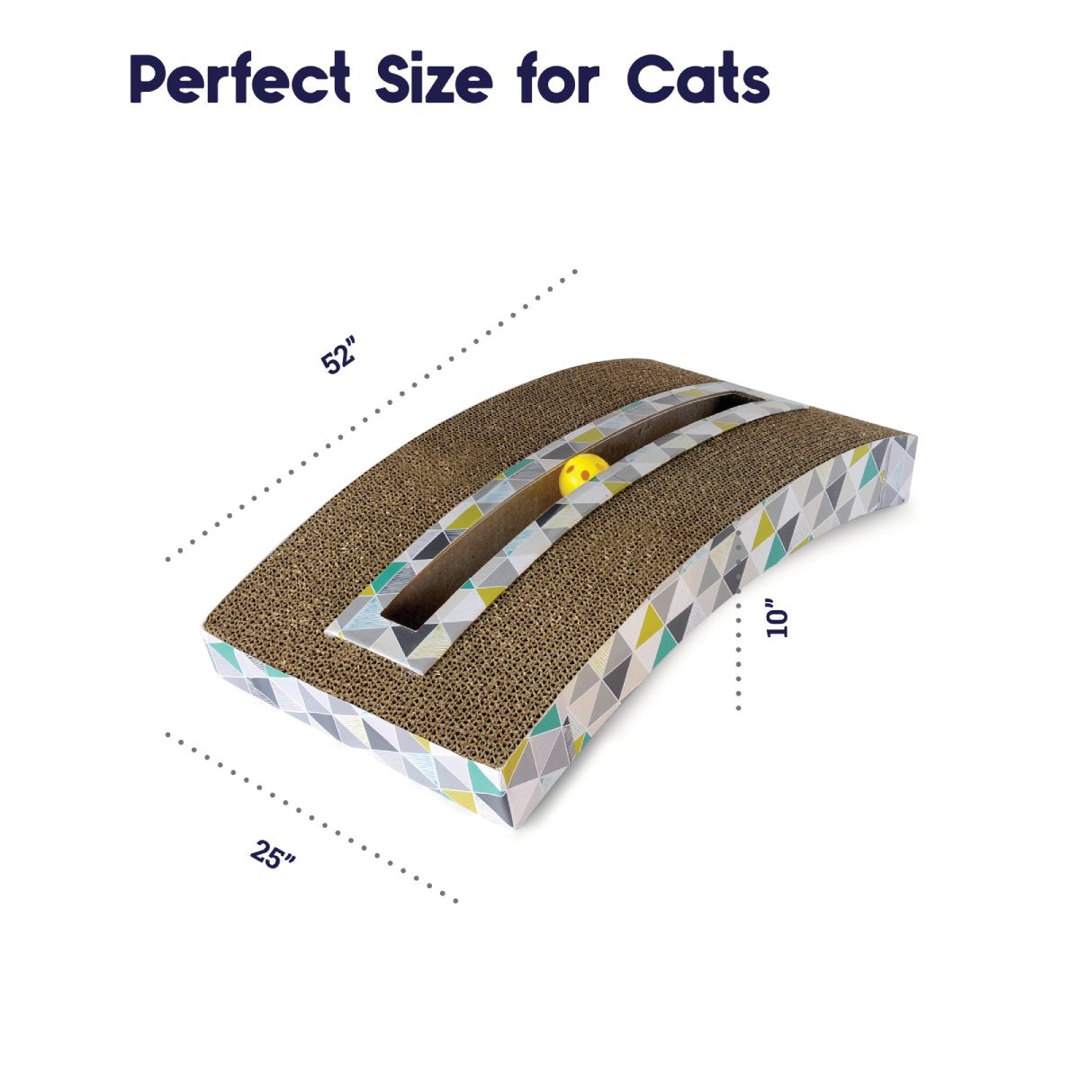 Size guide for Catstages Scratch and Rock cat scratcher