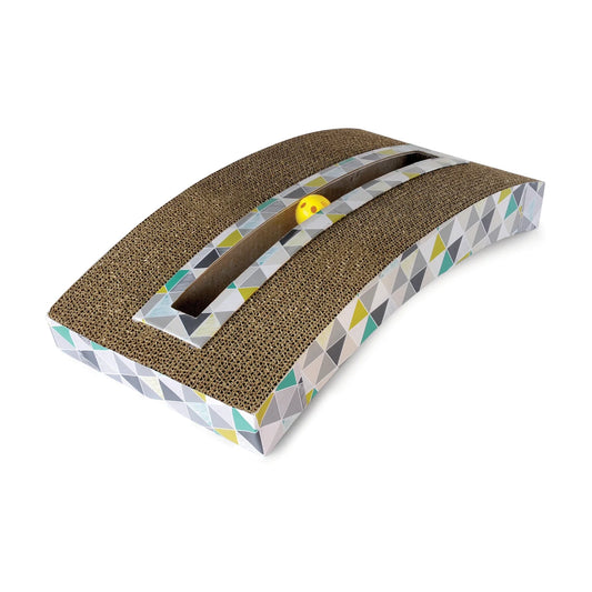 Catstages Scratch and Rock cat scratcher with central ball track