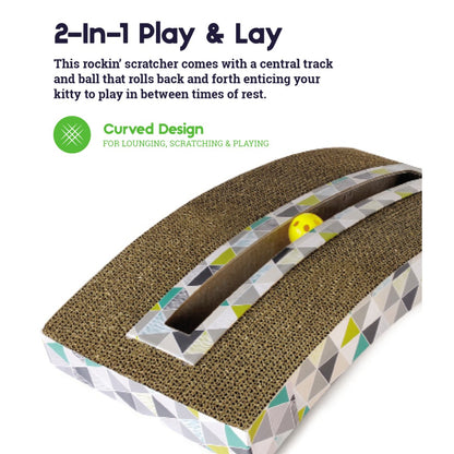 2-in-1 Catstages Scratch and Rock cat scratcher and lounger