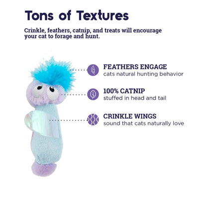 Catstages Swat n Treat Fairy Kicker with catnip crinkle wings and feathers