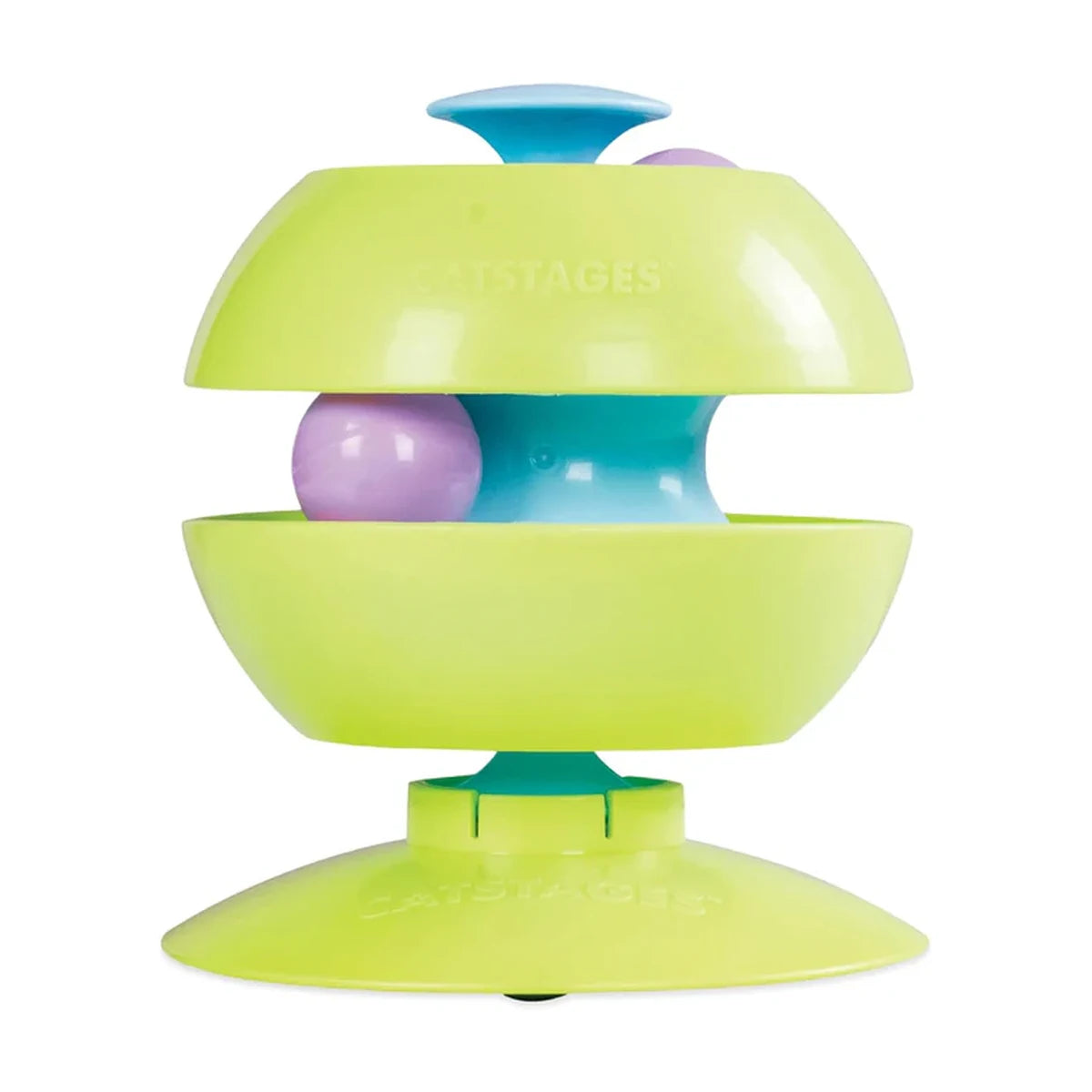 Catstages Twist-A-Ball Track interactive cat toy with enclosed balls for chase and swat play