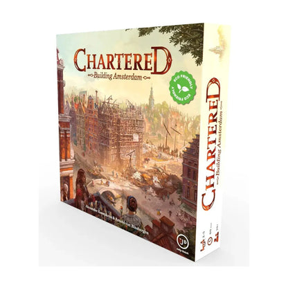 Chartered Building Amsterdam strategy board game box by Jolly Dutch