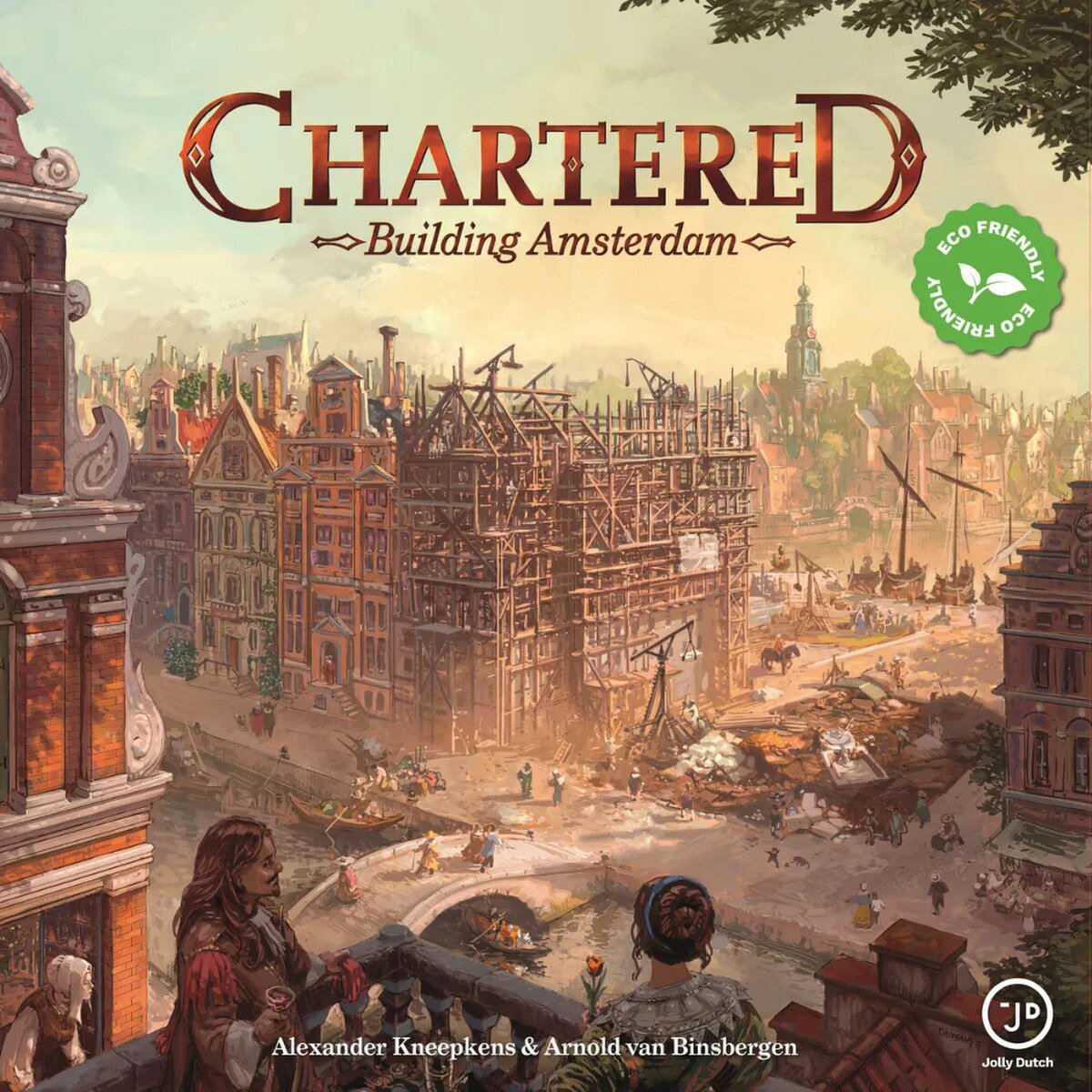 Chartered Building Amsterdam cover artwork showing the growing 17th-century city and harbour