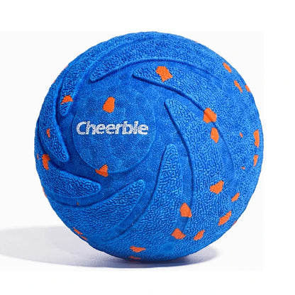 Cheerble Wicked Ball AIR smart interactive dog ball in blue on white background for medium and large dogs