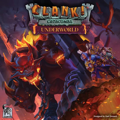 CLANK! Catacombs Underworld expansion cover artwork featuring the Underworld Guardian