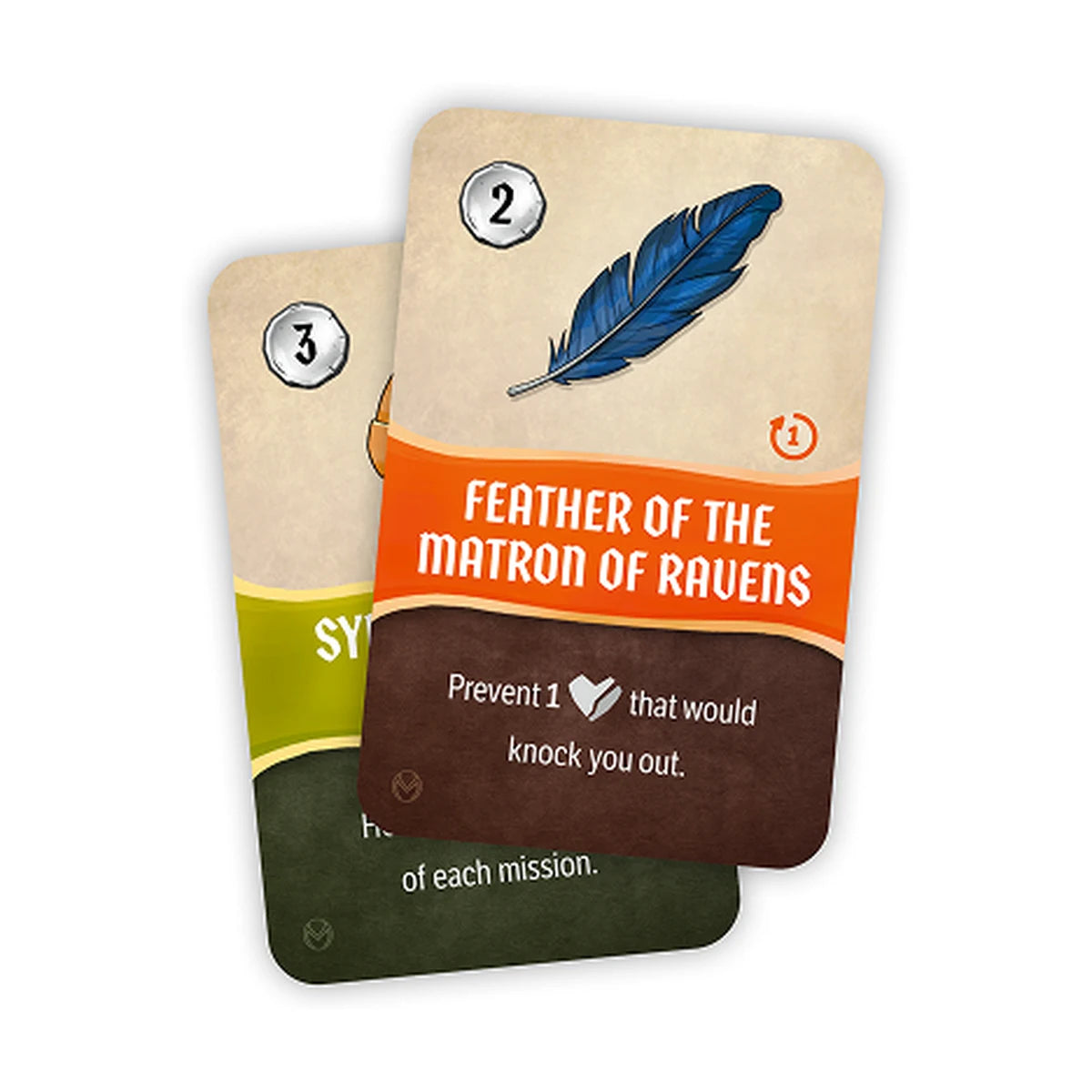 Two item cards included with the Codenames Critical Role Adventures Vox Machina Expansion