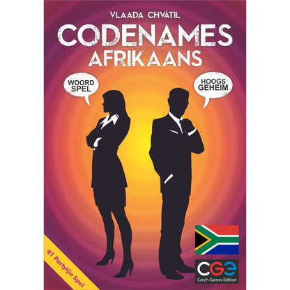 Codenames Afrikaans team word game front cover