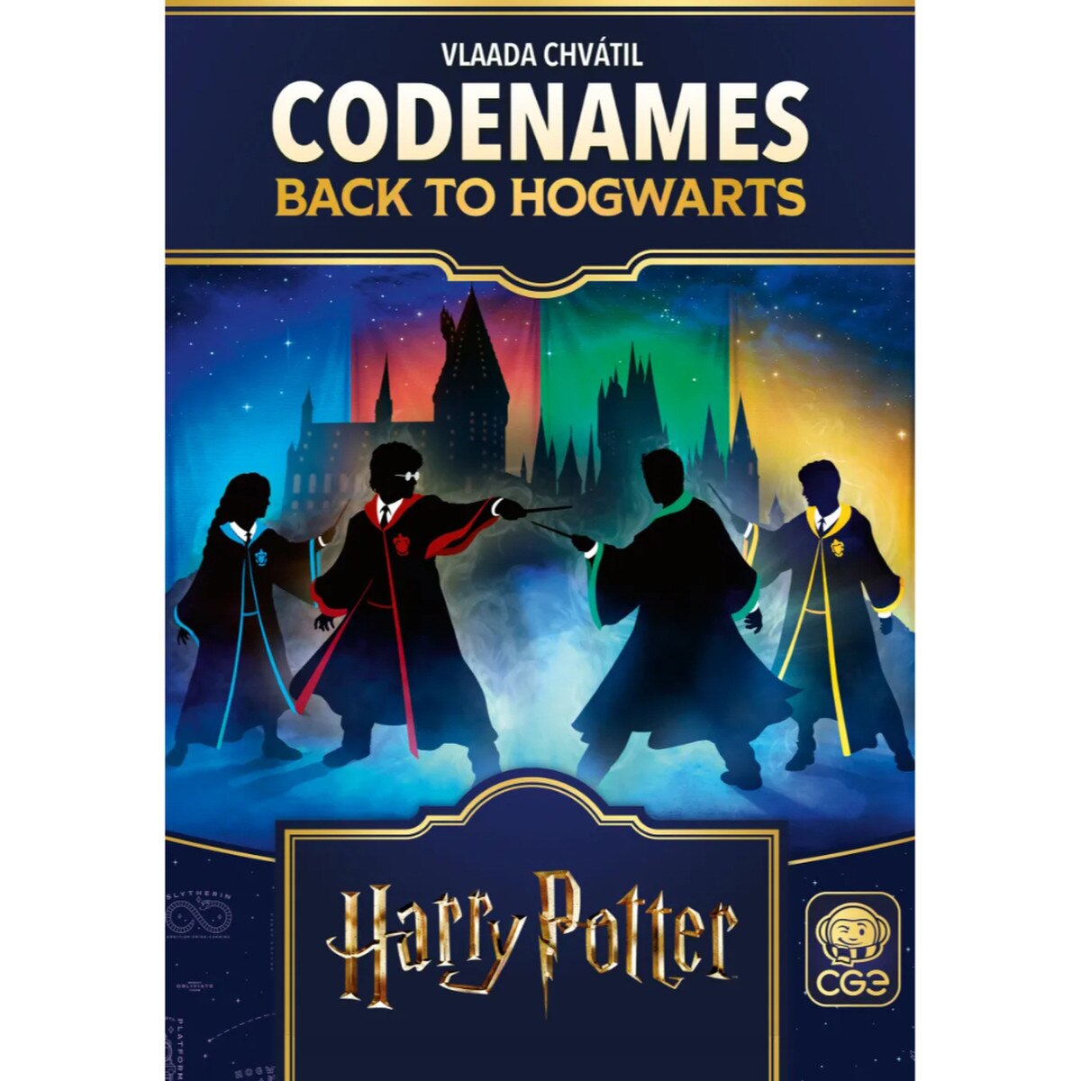 Codenames Back to Hogwarts Harry Potter card game front box view