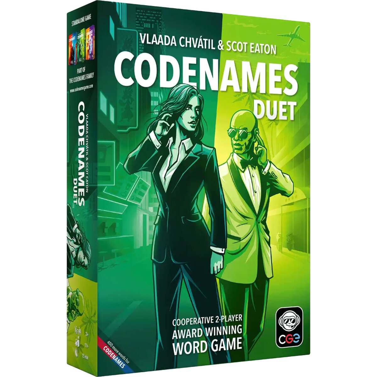 Codenames Duet 2.0 cooperative card game main box image