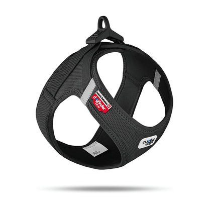 Curli Clasp Air-Mesh vest dog harness in Black, studio product image