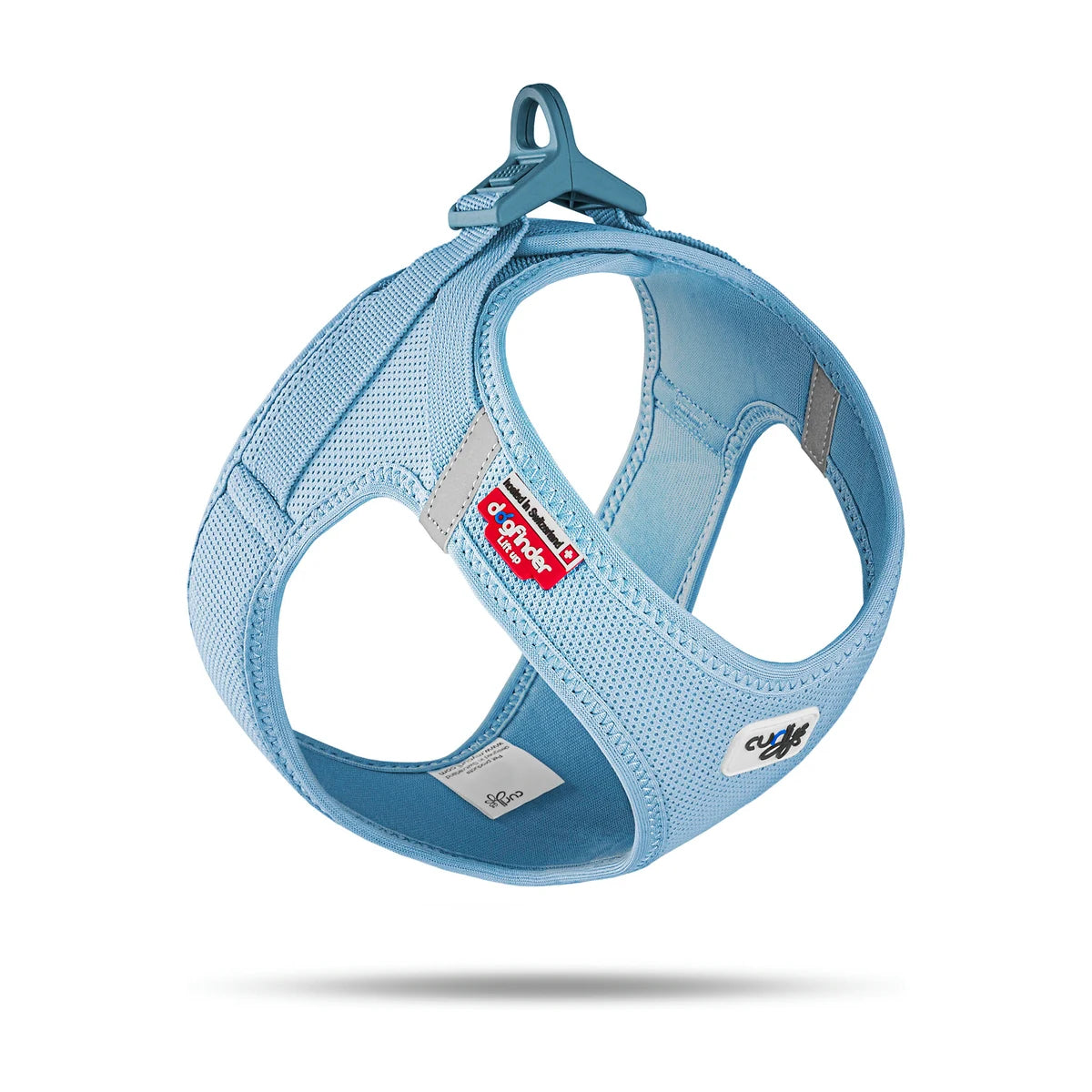 Curli Clasp Air-Mesh vest dog harness in Sky Blue, studio product image