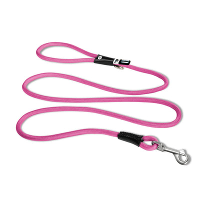 Curli Stretch Comfort Leash size M in fuchsia shock absorbing nylon rope leash with snap in safety hook