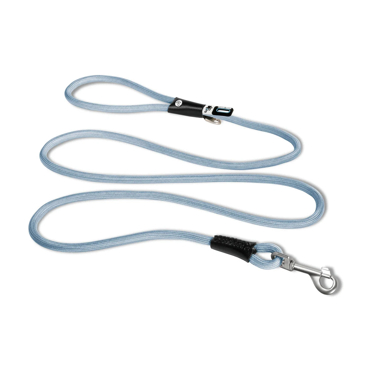 Curli Stretch Comfort Leash size M in sky blue shock absorbing nylon rope leash with snap in safety hook