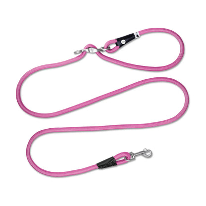 Curli Vario Comfort Leash in Fuchsia – adjustable shock absorbing rope leash with soft comfortable grip (size S or L)