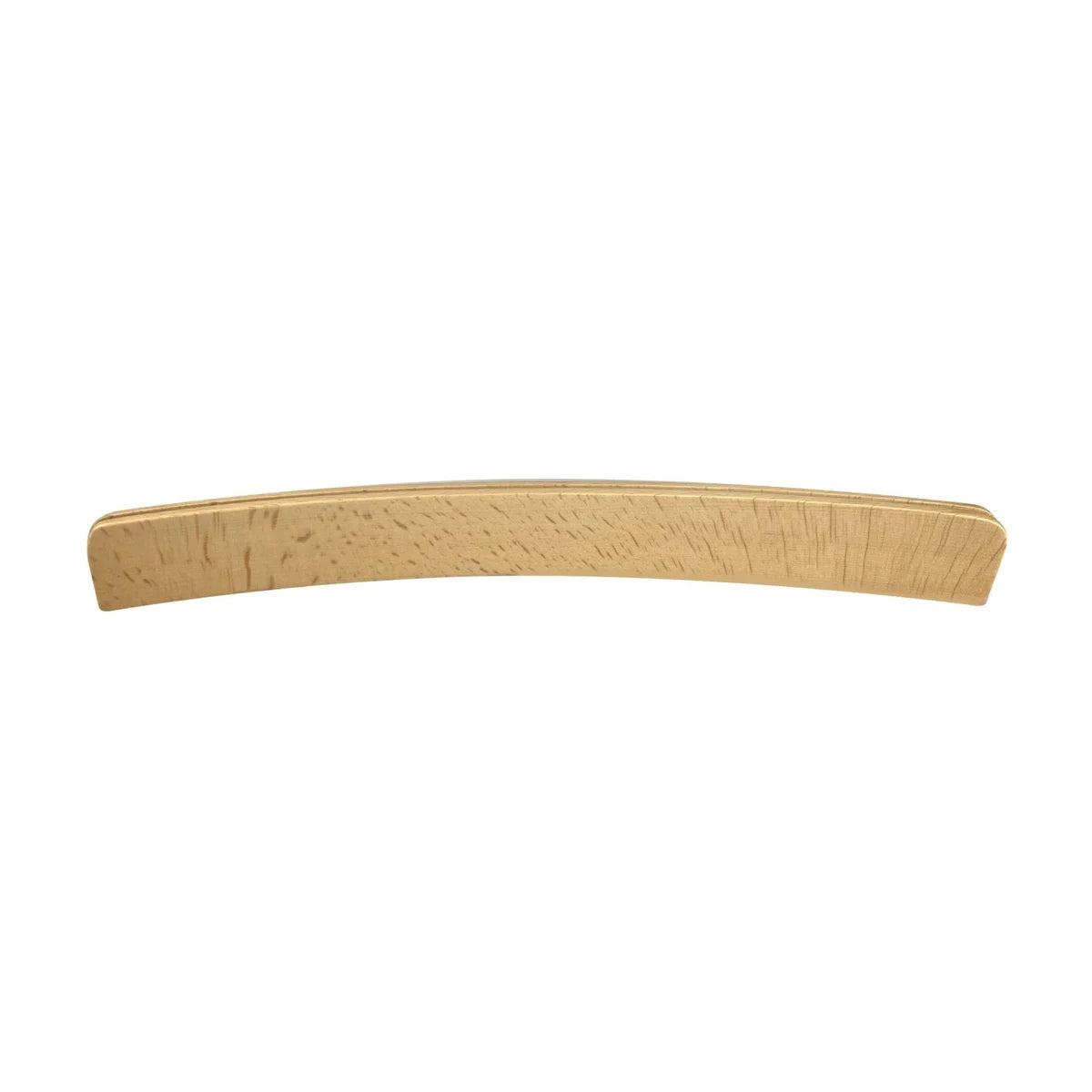 Curved wooden playing card base shown from side angle